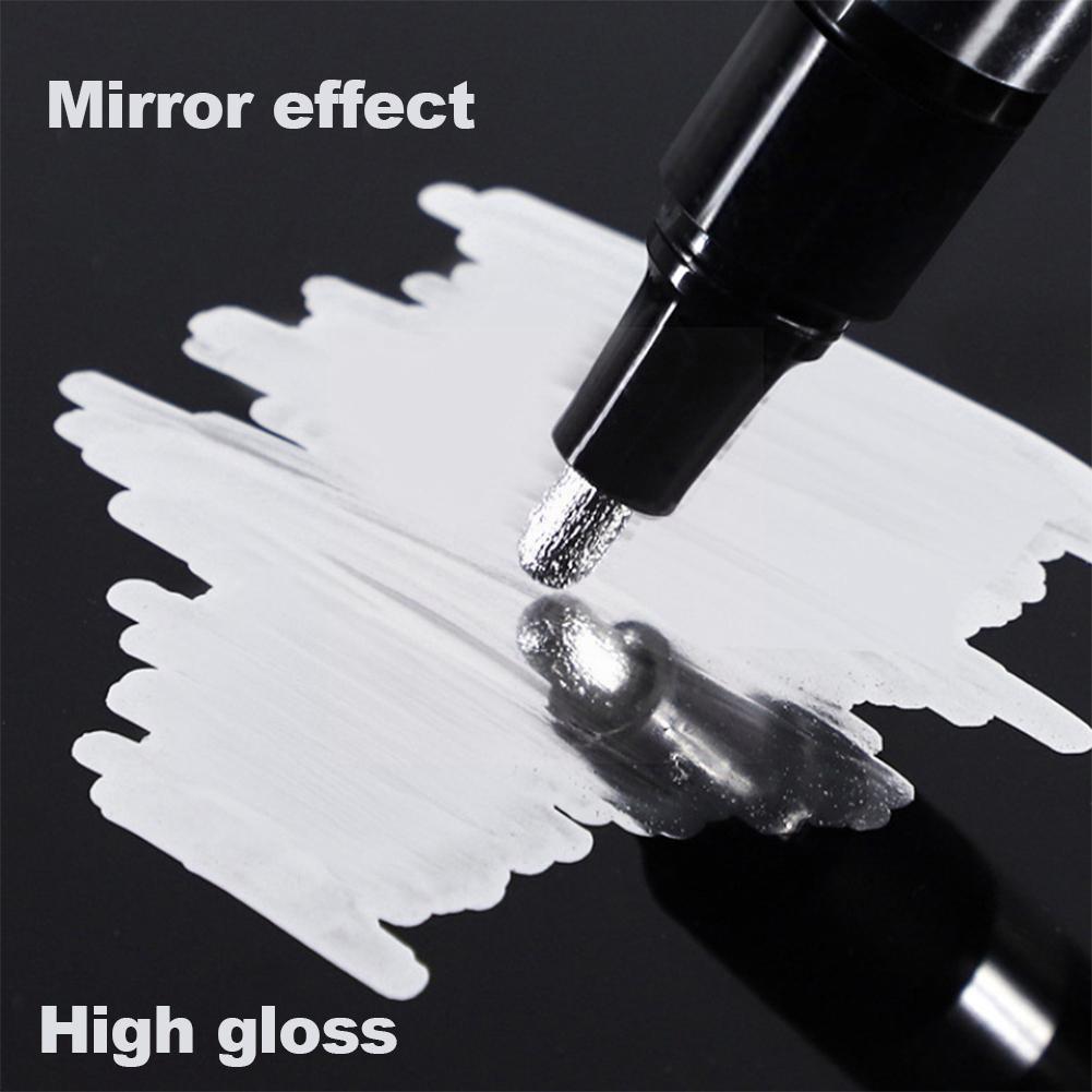 Mirror Pen Chrome-plated Marker Pen Reflective Paint Silver Highlight Liquid Plastic Marker Model Mirror Diy Electroplating D2L8