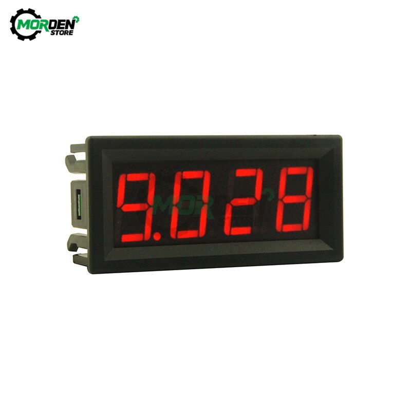 0.56 " mini 4- cifret led digitalt voltmeter amperemeter volt ampere meter amperemeter 0-10a spændingstester 0-10a amperemeter: Rød
