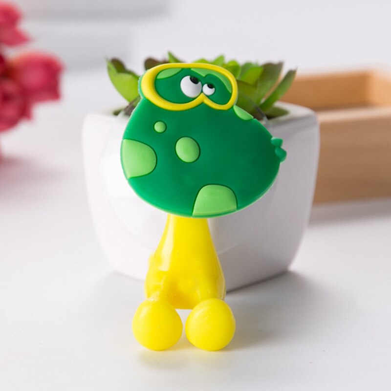 Porte-brosse à dents pour bébé, ensemble de crochets à succion mignons de dessin animé, support mural à succion: D