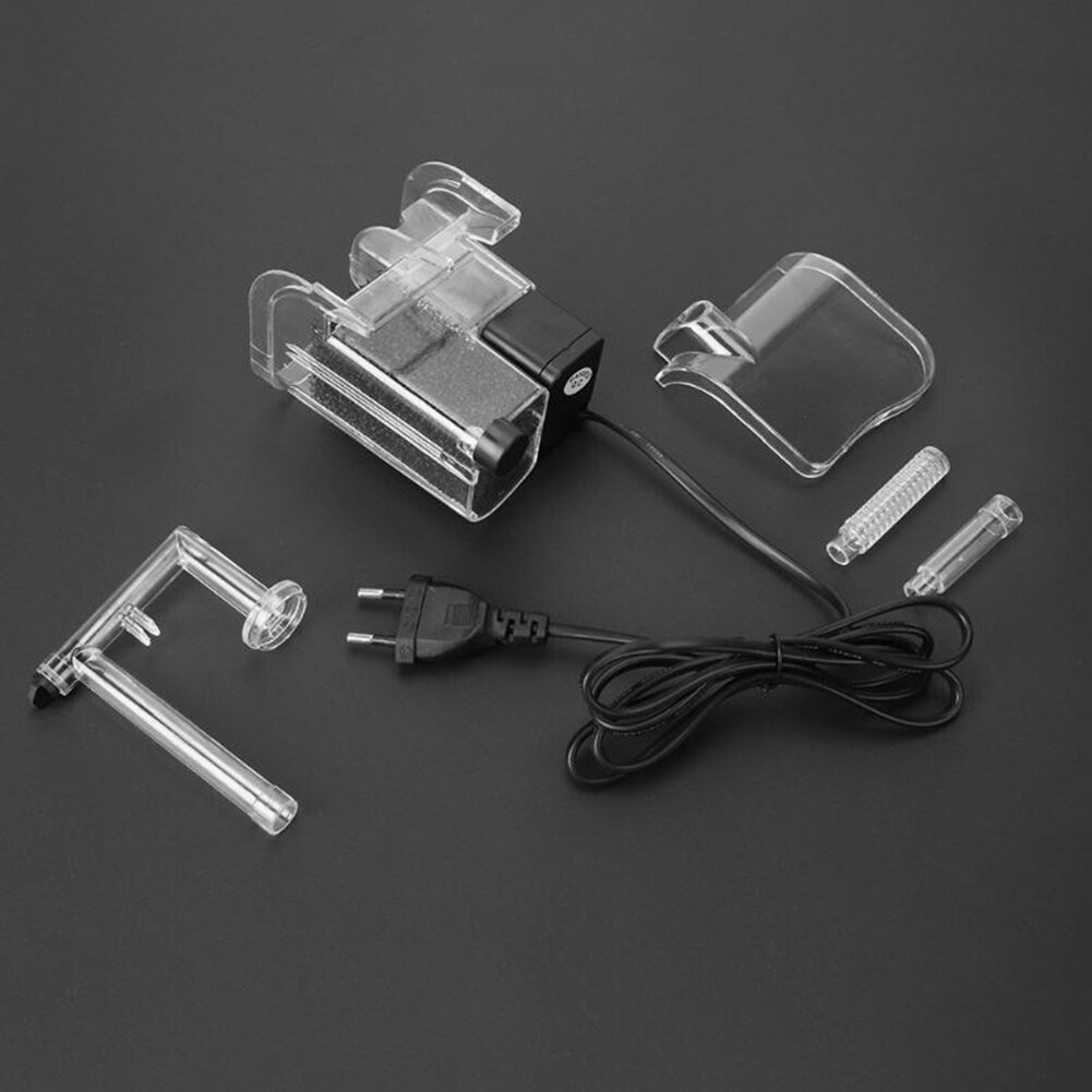 3in1 Aquarium Water External Filter Small Fish Tank Waterfall Filter Hanging Cylinder Filter External US/EU Plug