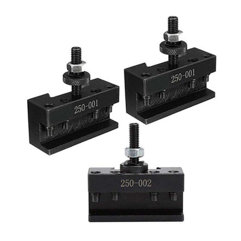 3 Pcs Quick Tool Change Holder Turning Facing Lathe Parting Blade, 2 Pcs 250-001 &amp; 1 Pcs 250-002