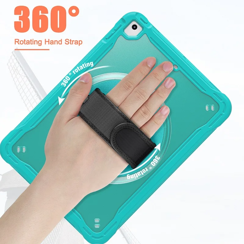 Funda a prueba de golpes Para iPad 9,7 iPad 5th 6th Tablet cubierta iPad A1822 A1823 A1893 A1954 soporte Correa Para Funda: Eighteen / Naranja