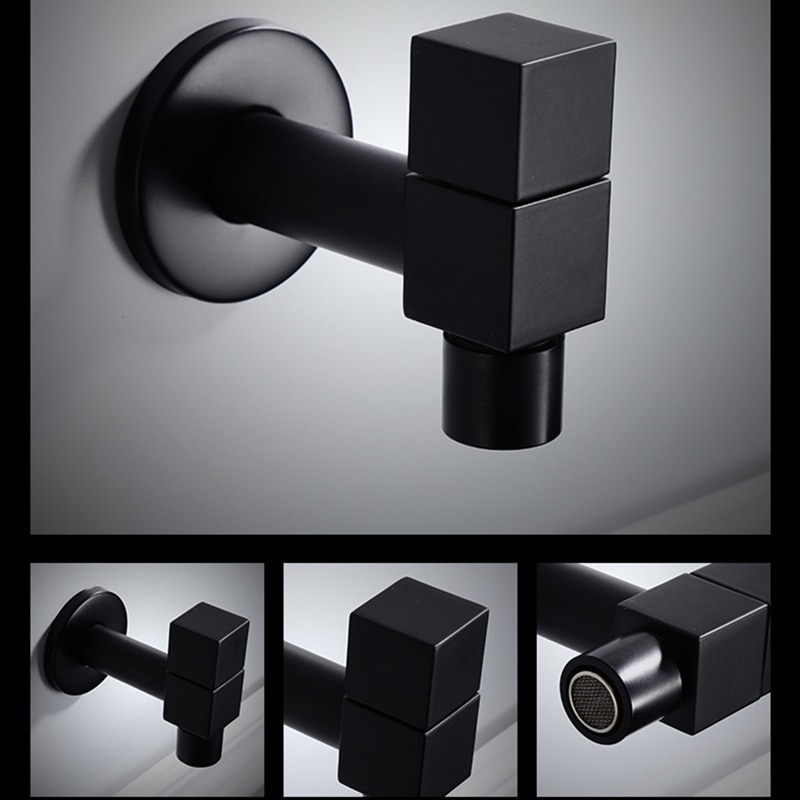 Durcheinander Antik Schwarz Außerhalb klopfen Waschmaschine Wasserhahn Wc Bibcocks klopfen Dekorative draussen Garten Wasserhahn