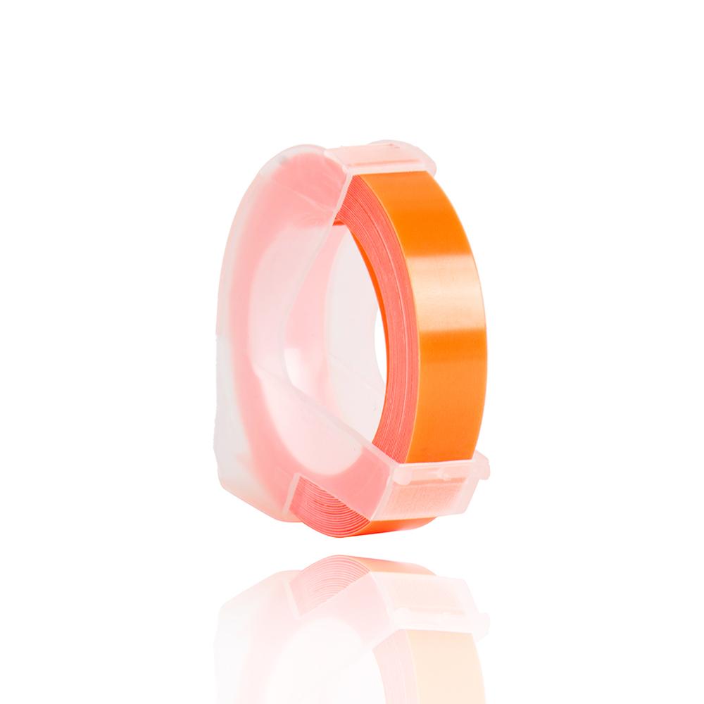 Mieszane kolory 3D PVC tłoczenie DIY taśma z etykietami kompatybilny Dymo 1610 12965 1540 1880 motex E-101 instrukcja drukarka etykiet ręcznie robione: fluorange