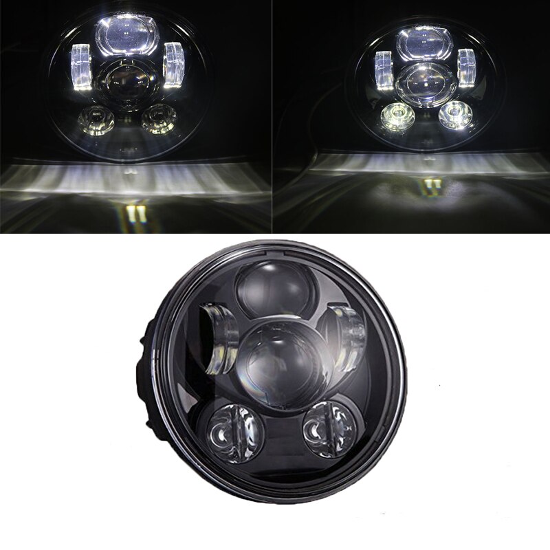 Universal- Motorrad Scheinwerfer 5,75 Zoll LED Scheinwerfer H4 Phare Farol Moto Scheinwerfer Hallo/Abblendlicht 5-3/4 "projektor Licht Eisen 883.