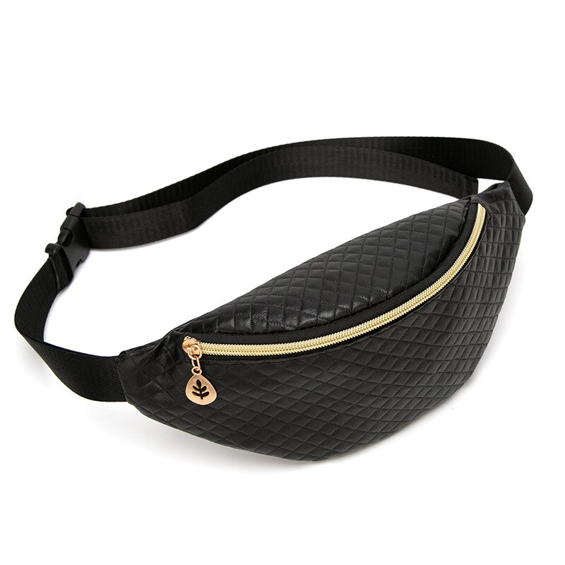 Multifunctionele Waterdichte Diamant Riem Tas Dames Sport Anti-Diefstal Messenger Bag Schoudertas Reizen Opbergtas: Black