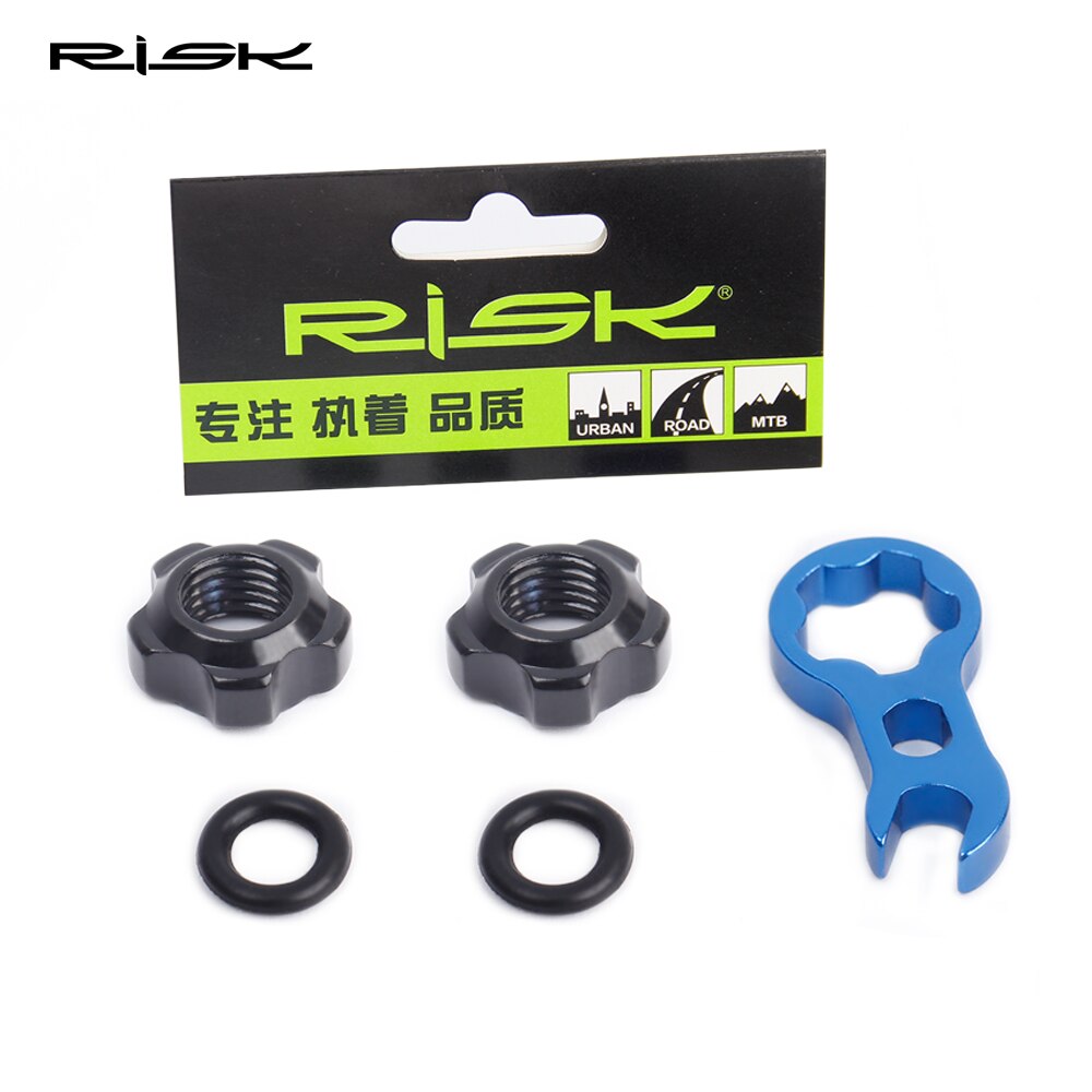 RISK Road Mountain Bike Bicycle Gas Air Nozzle Tire Presta Valve Core Nut Screw with Installation Wrench Presta Extension Rod: Default Title