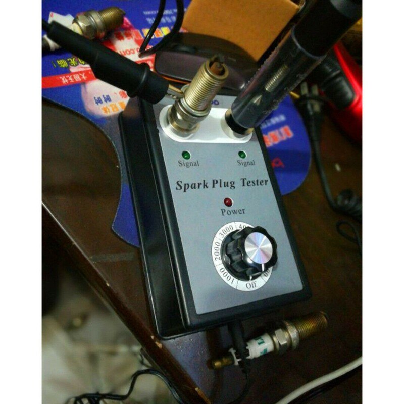 12V Car Adjustable Dual-Holes Ignition Tester Gasoline Vehicles Auto Spark Plug Ignition Tester Testing Analysis Rair Tools