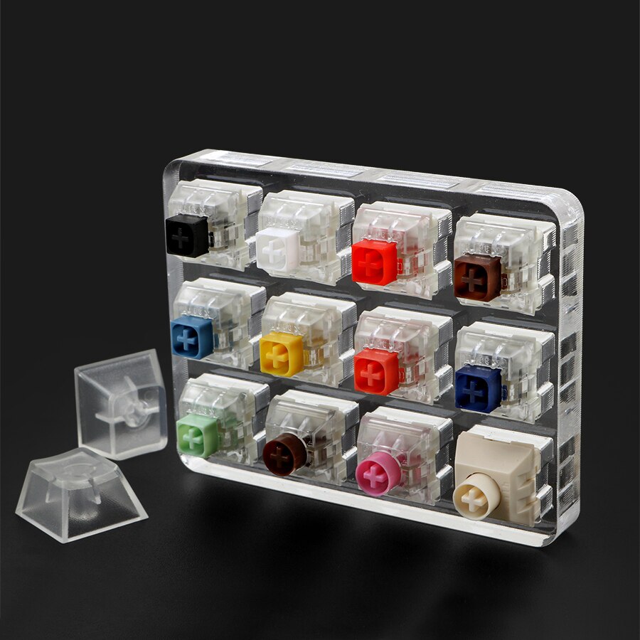 Kailh box 12 switch switches tester with acrylic base blank keycaps for mechanical keyboard kailh box