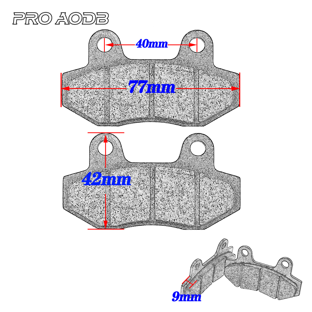 Front and rear brake pads For ATV Roketa TaoTao GY6 Scooter Moped 50 70 100 125 140 150 160 170 180 190 200 250 CC Kayo T4 T6 K6