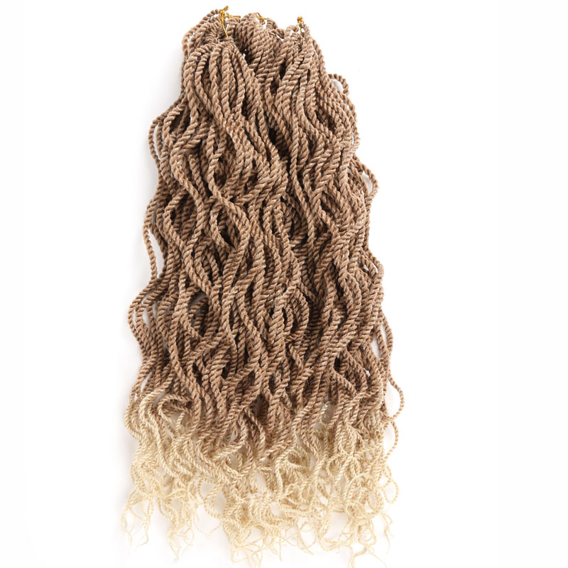 Senegalese Twist Hair crochet 22inch 24strands wavy curly Crochet braids: 27/613 / 1Pcs/Lot