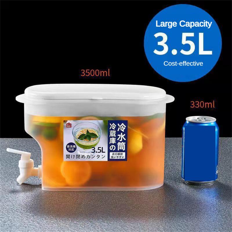 Cubo de agua fría para refrigerador doméstico, gran capacidad con grifo, bebida fría de frutas, cubo de hielo, hervidor de agua fría en caja