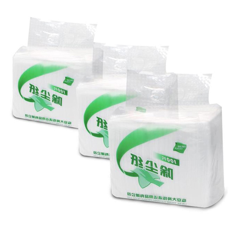 100pcs/lot Disposable Electrostatic Dust Removal Mop Paper Home Kitchen Bathroom Cleaning Cloth Replacement Mop Head Cloth