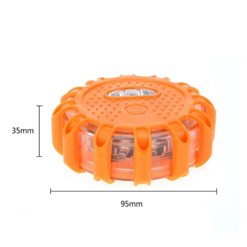 15 LED Emergency Strobe Flashing Warning Lights Super Bright Auto Round Beacon Round Car Roof Police Day Light Road Safety Light