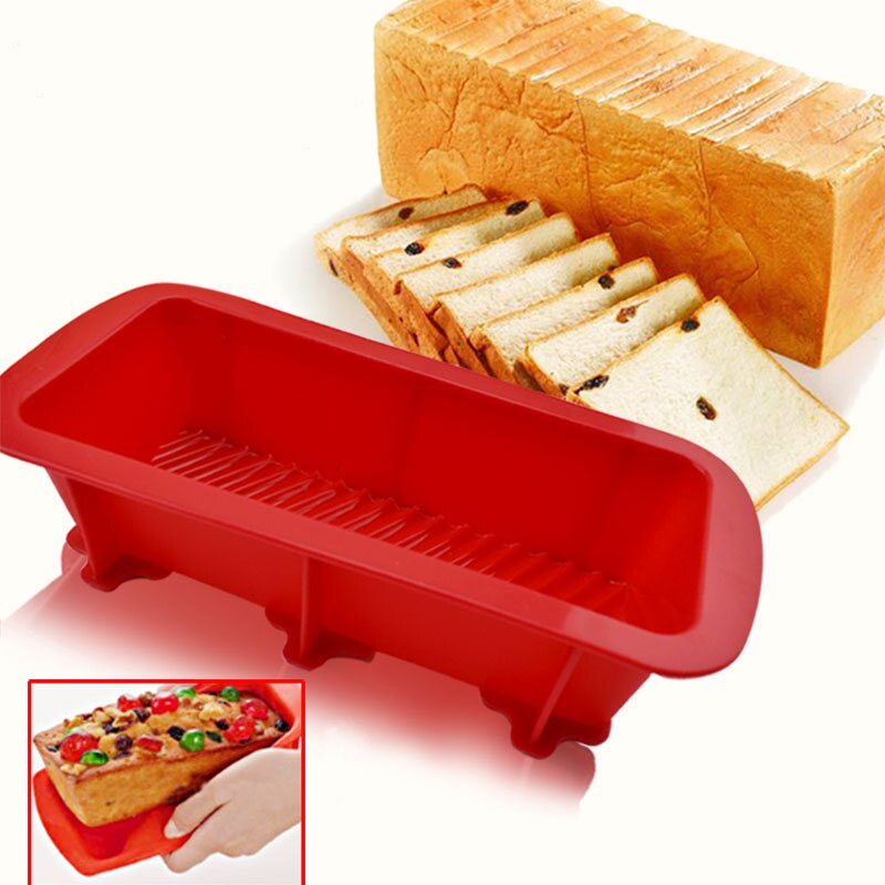 Kakuri rektangulær silikone skimmel bageværktøj slik toast skimmel påske brød bageværktøj diy køkken forsyninger kage bagværk