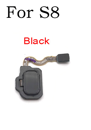 pour Samsung Galaxy S8 S9 S10e capteur d'empreintes digitales maison retour clé Menu bouton Flex ruban câble: S8 Black