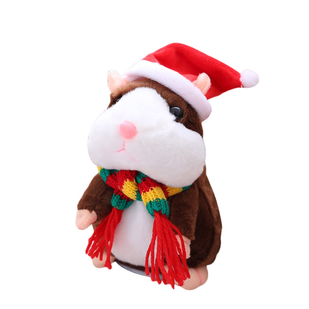 Plysch hamster leksak jul inspelning elektrisk hamster prata prata gå mus leksaker lära sig prata barn kul: Typ 3d  (16cm)