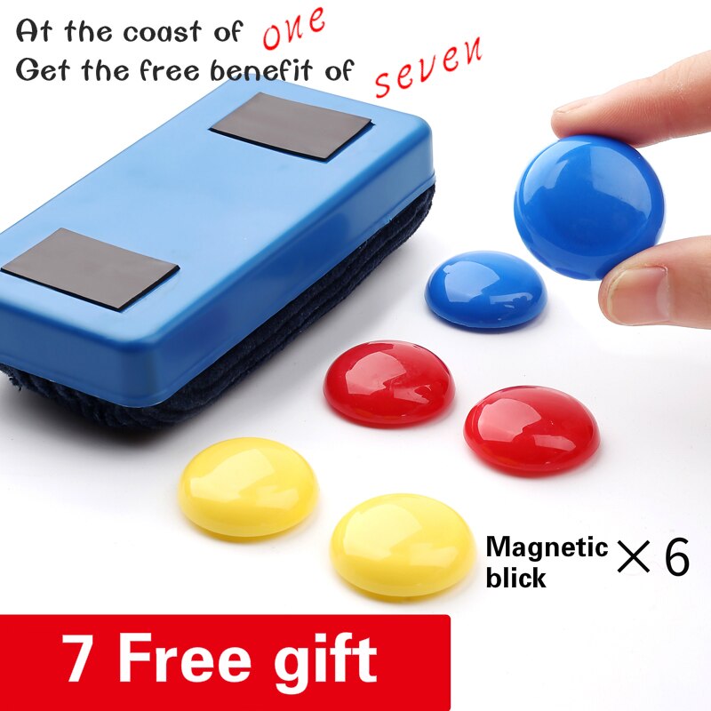 M &amp; G White Board Marker Zwart/Blauw/Rode Inkt Met Witte Boord Gum En Magnetische Blok Non-Irriterende Geur Voor Kits Office Supply