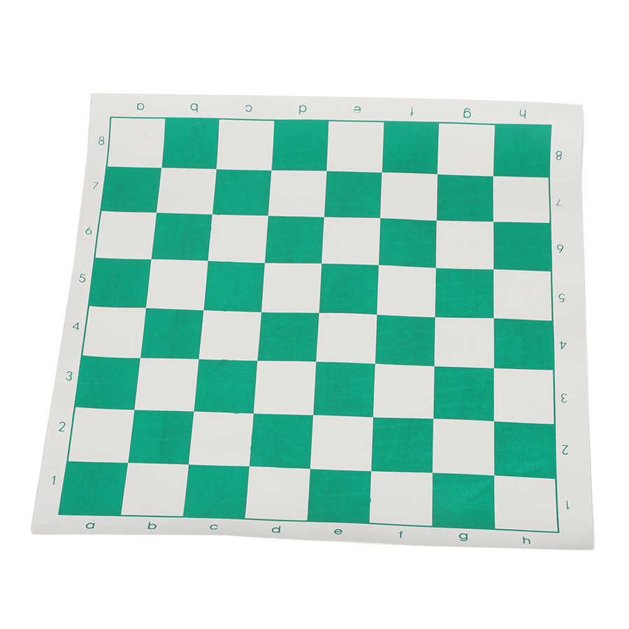 42x42cm PVC Leder Turnier Schach Gremium Für freundlicher Pädagogisches Spiele Unterhaltung Bord Spiele Grün Braun