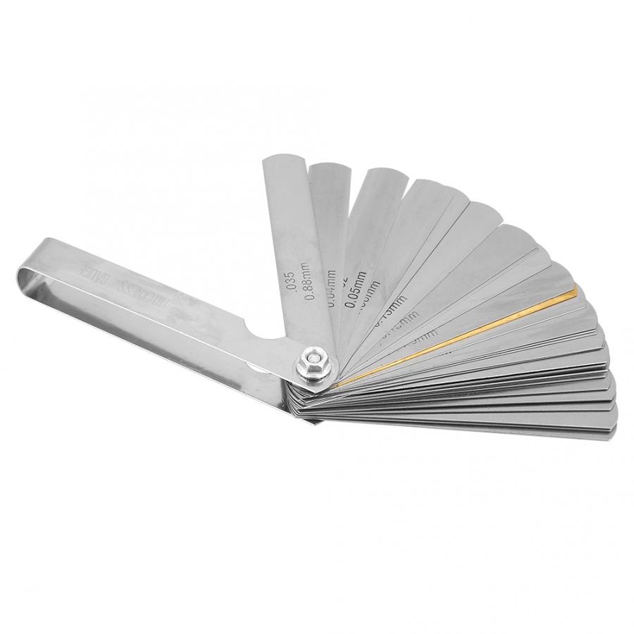 89mm Stainless Steel Feeler Gauge & Imperial Ruler Welding Inspection Tool 0.04-0.88MM