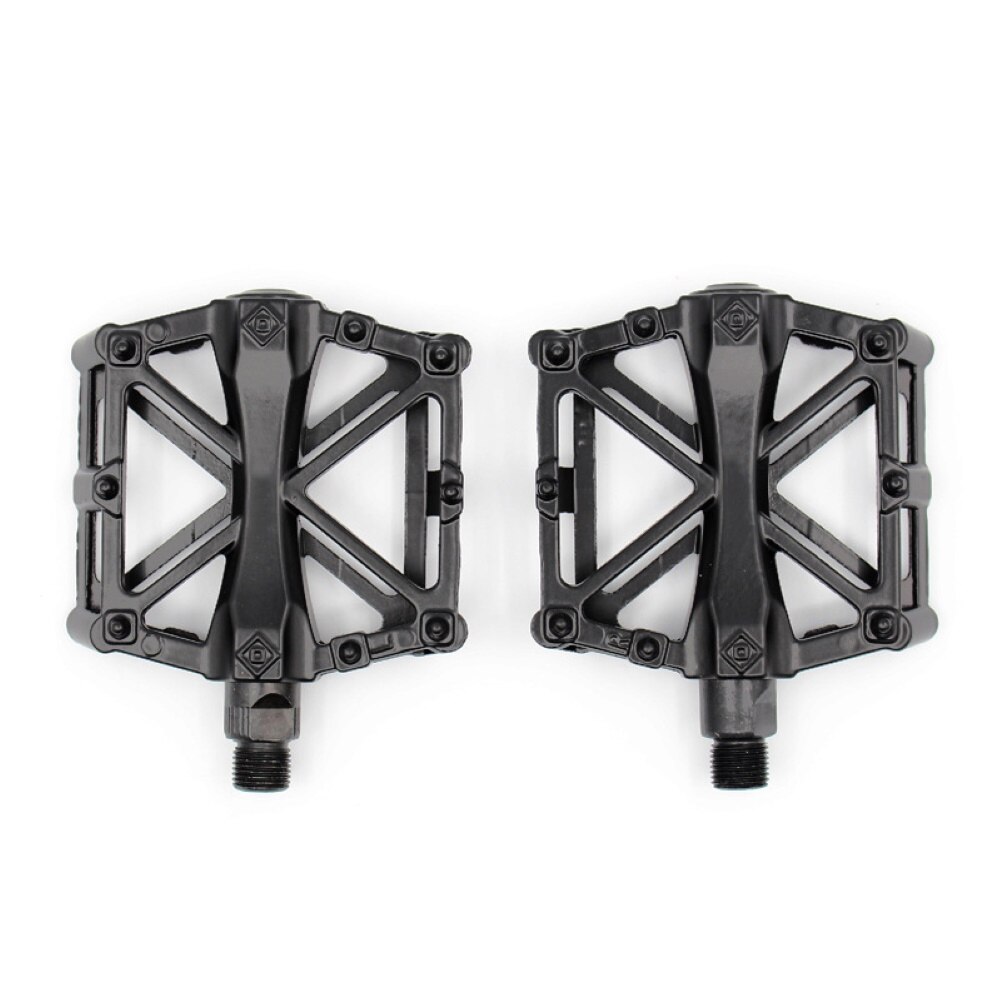 1 par profissional pedais de bicicleta montanha leve liga alumínio rolamento pedais para bmx estrada mtb bicicleta cyling acessórios: Black