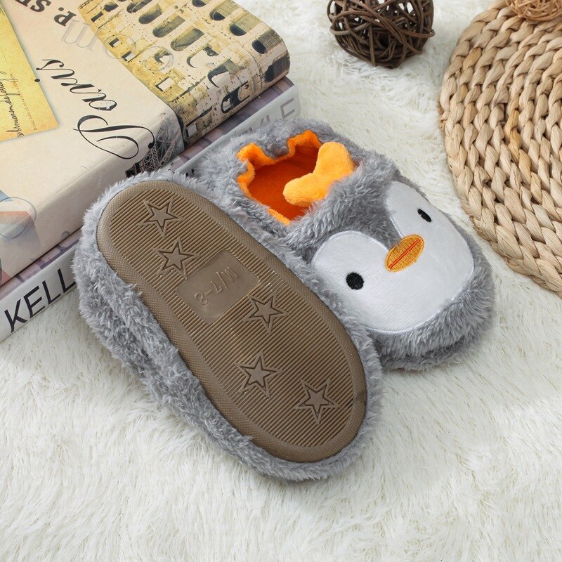 Lemonkid Winter freundlicher Hausschuhe Niedlichen Karikatur Pinguin drinnen Schuhe freundlicher Plüsch Hausschuhe Jungen Mädchen Hause Baumwolle Schuhe 5 Farbe