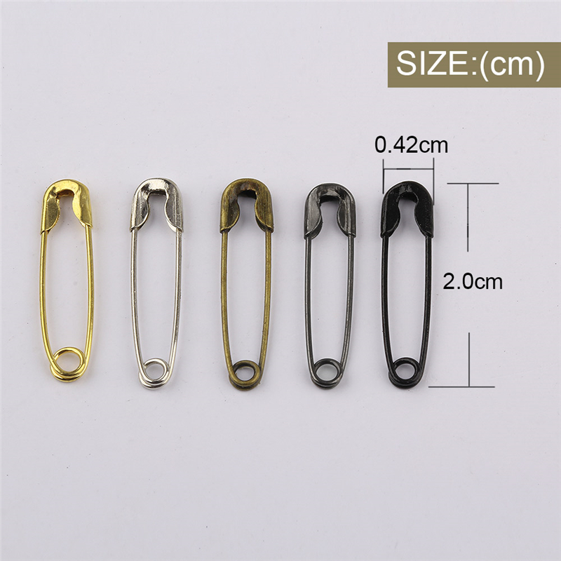 Épingles de sûreté en métal pour vêtement | 200 pièces/boîte, 20mm épingles à vêtement en or noir argent gris cuivre, épingles à étiquettes pour vêtements, épingles à accrocher