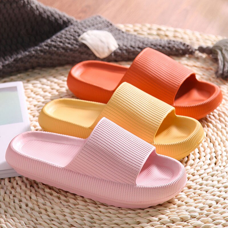 Dikke Zool Thuis Vrouwen Slippers 4.5Cm Hak Dames Platform Platte Schoenen Antislip Eva Woonkamer Indoor slides Vrouwen Slippers