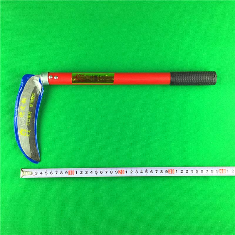Outil de jardin pointu Durable léger de poignée en bois de faucille d'herbe de jardinage en acier parfait pour désherber et cultiver