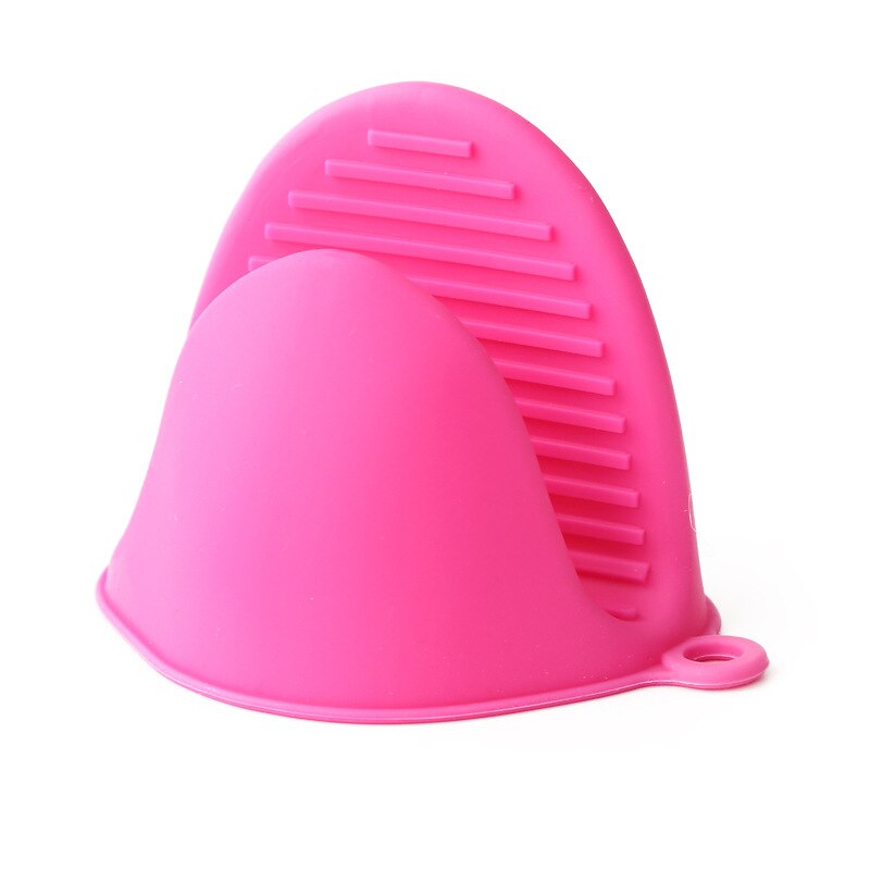 Manoplas calientes para horno, almohadilla aislante para microondas, utensilios de cocina, engrosados, aislantes del calor, 1 unidad: One Piece-Pink