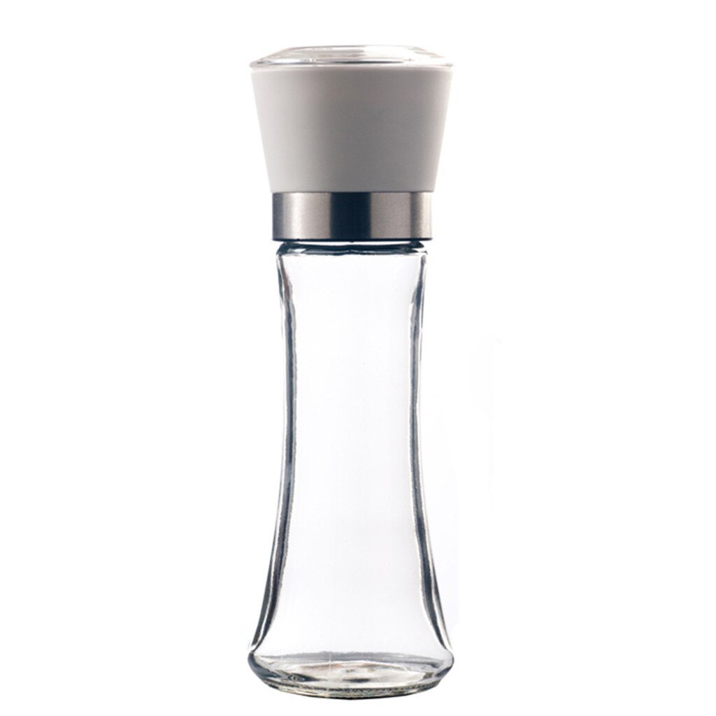 Premium Roestvrij Staal Zout En Peper Molen Shakers Glas Body Spice Zout En Pepermolen Met Verstelbare Keramische Rotor: Default Title