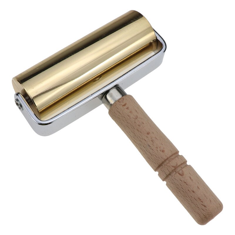 Rodillo de laminación para bordes de cuero, herramienta para manualidades, bricolaje, herramienta de pliegue hecha a mano, 26mm/60mm/100mm: Gold 100mm