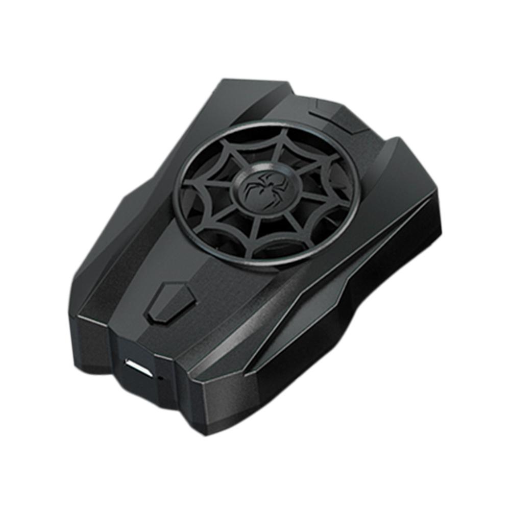 USB Portable Mobile Phone Cooler Radiator Cooling Fan Ultra-quiet Rechargeable Gaming Smartphone Radiator For Tablet: Black