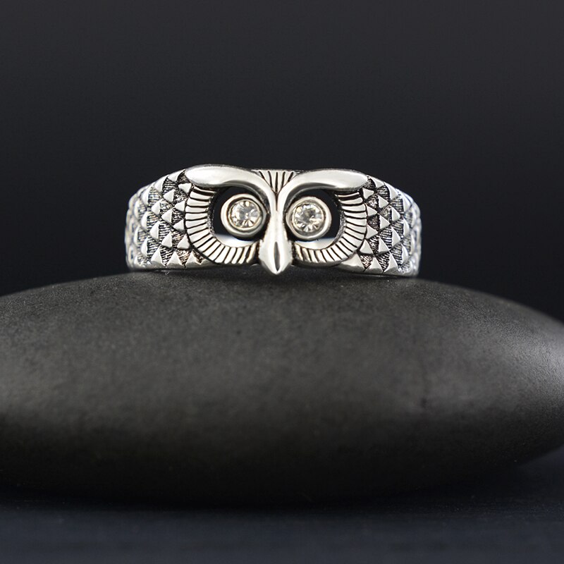 Anillo Vintage con de búho y águila para hombre y mujer, sortija ajustable, estilo Retro antiguo, Animal de amor de EE. UU., para mujer: Style 12