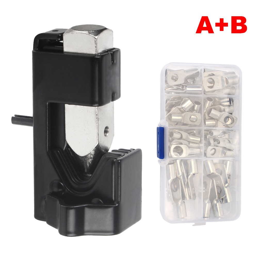 Car Batteries Terminals Crimp Pliers Wiring Crimping Tools Clips 60pcs Electrical SC Terminals RV Boat Accessories Universal: Dark Grey