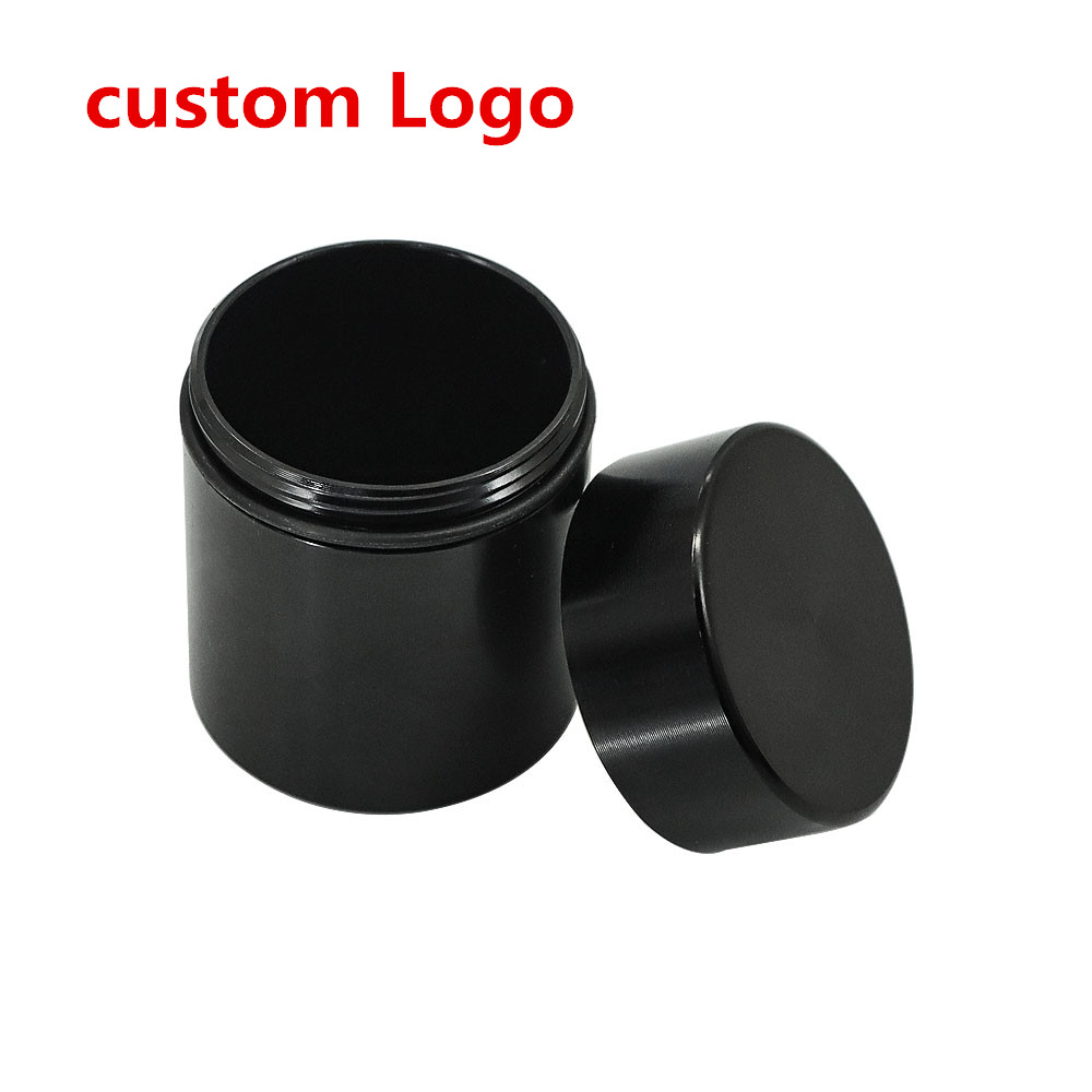 Toppuff Vliegtuigen Aluminium Luchtdicht Stash Jar 1.3 Inch Multi-Gebruik Vacuüm Seal Draagbare Opslag Container: Black