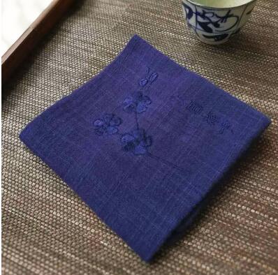 Simle Zen-Toalla de té de estilo chino, tapete pequeño de lino y algodón, paño de té absorbente grueso especial
