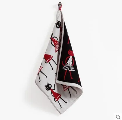1 ST 35*40 cm Drielaags Zachte Baby Katoenen Badhanddoek Stof Jacquard Cartoon Kat Beer Opknoping Handdoeken Vierkant Gezicht Hand Gaas Handdoek: MULTI