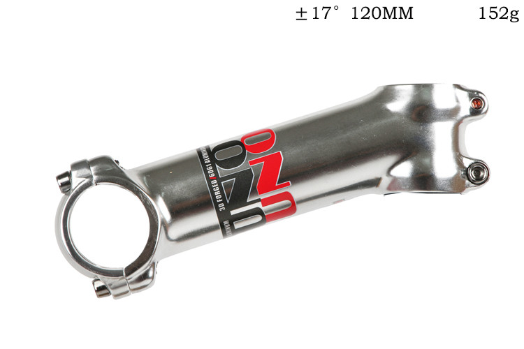 Zilver Uno Mountainbike Mtb Ultralichte Racefiets Stuurpen 7 /35 /17 ° Graden Van de Negatieve Hoek Stem Kraan: 17  degree  120mm