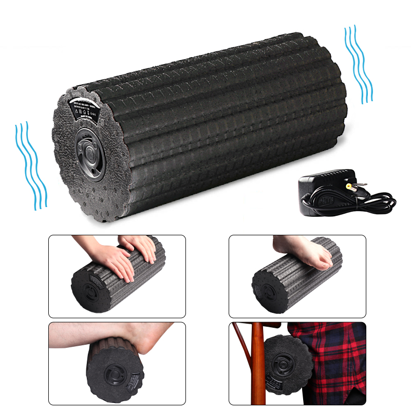 4-Speed Vibrerende Elektrische Yoga Massage Schuim Fitness Roller Rugleuning Been Aanpassing Massager Voor Spier Herstel Ontspanning