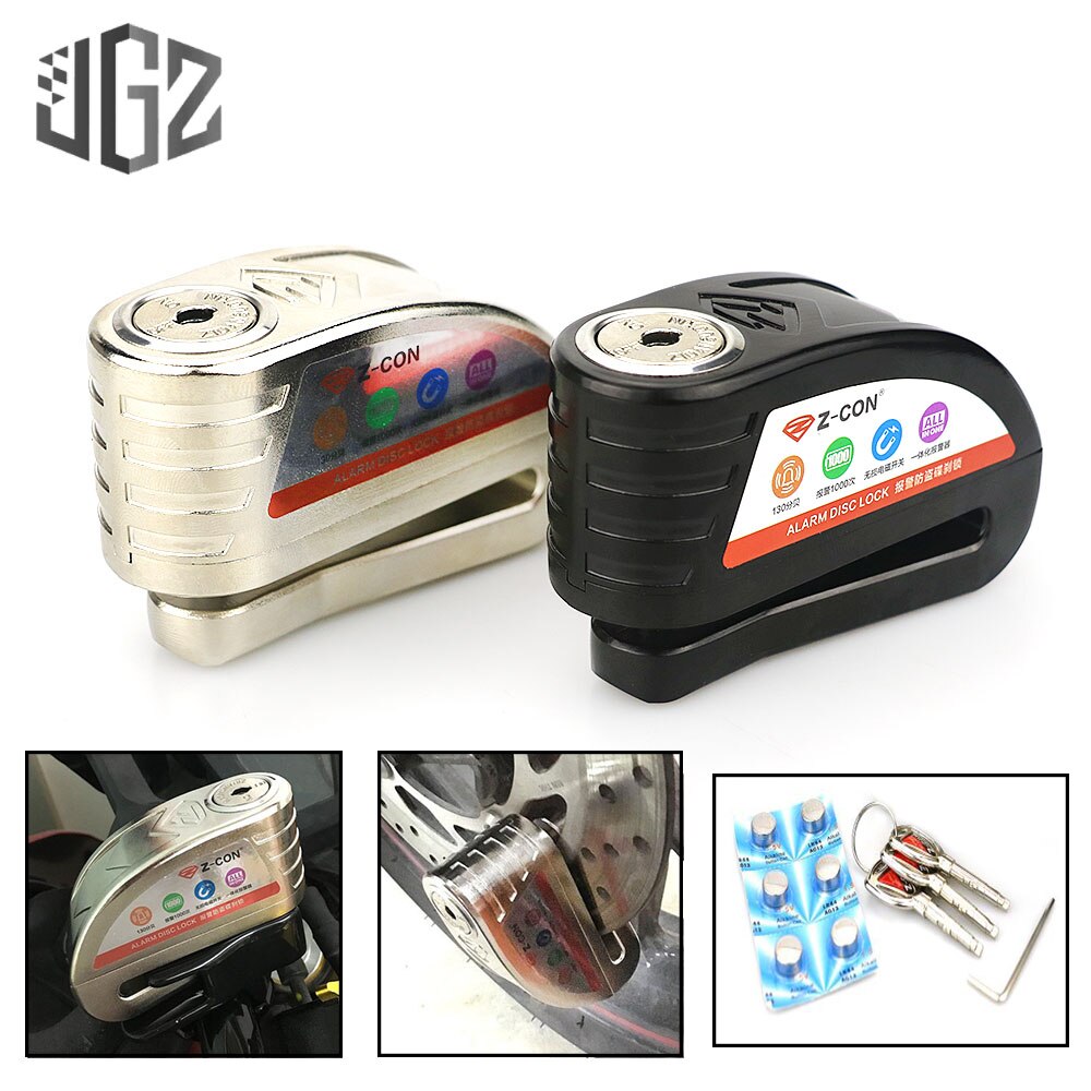 130DB Motorcycle Waterproof Alarm Wheel Disc Brake Lock Warning Security Anti-theft Bicycle Mountain Bike Alarm Rotor Padlock