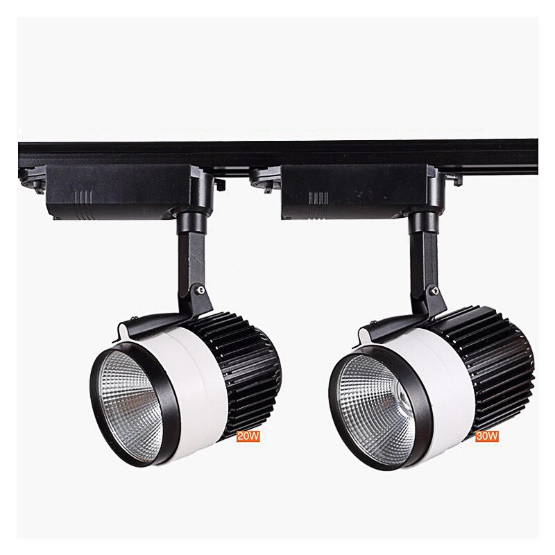 Nueva mazorca lámpara de luz de pista LED 20 W 30 W pista de iluminación focos luces de techo AC85-265V para tienda de ropa tienda