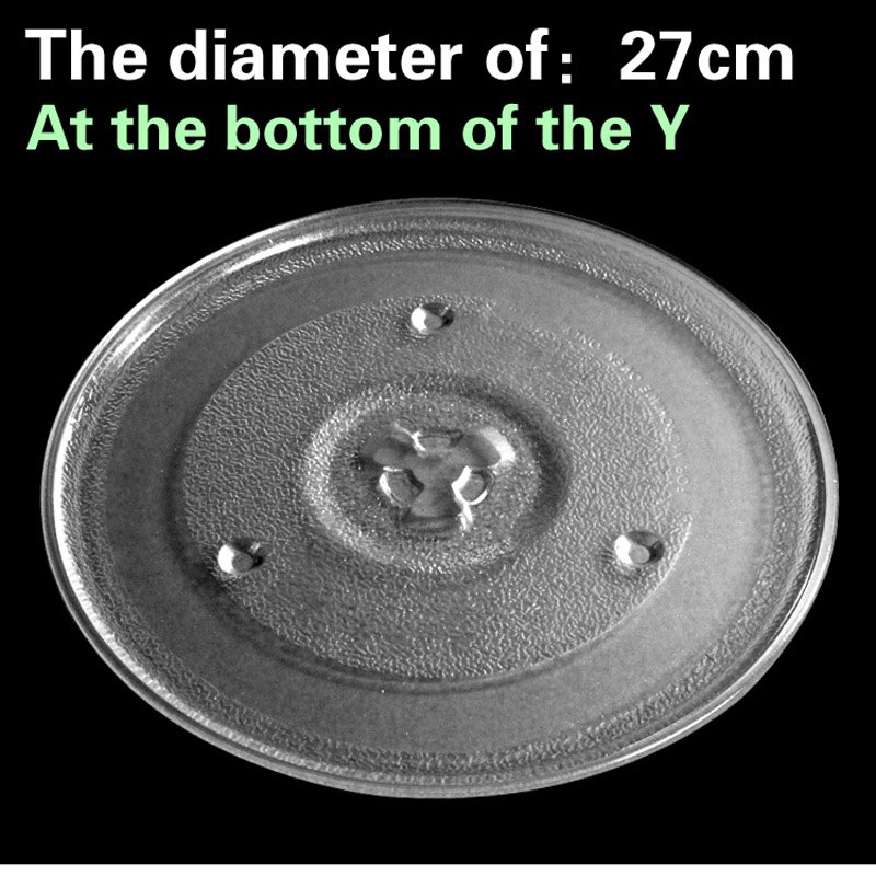 27cm diameter Y shape underside Flat chassis Microwave oven turntable Glass turntable Microwave glass tray parts