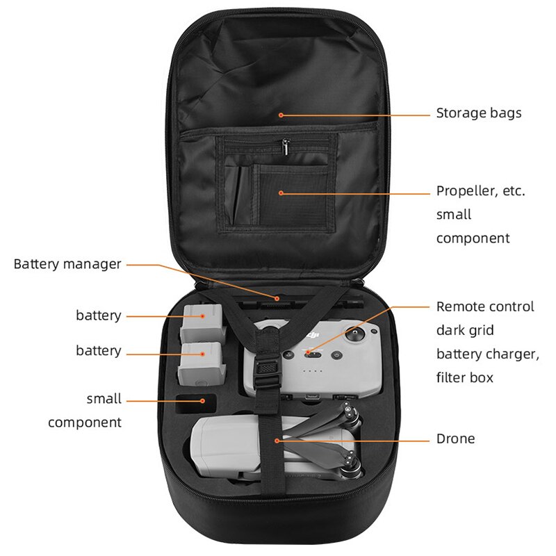 Zaino da viaggio per mavic air 2s/2 borsa da trasporto con guscio rigido scatola a tracolla impermeabile per DJI Mavic Air 2 accessori per droni