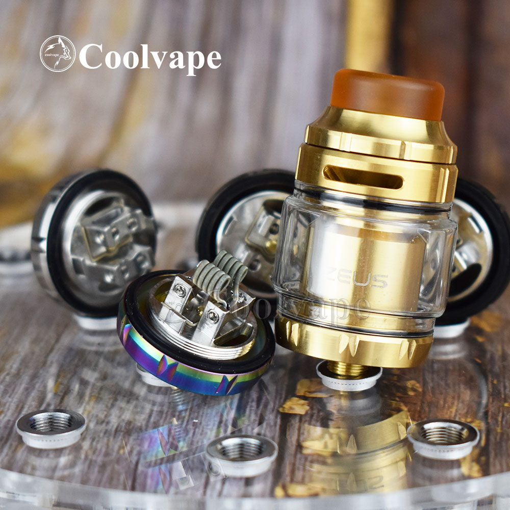 Coolvape zeus Mesh rta Deck zeus rta Deck 10pcs Ni80 0.2ohm e 10pcs cotoni bobina materiale in acciaio inossidabile