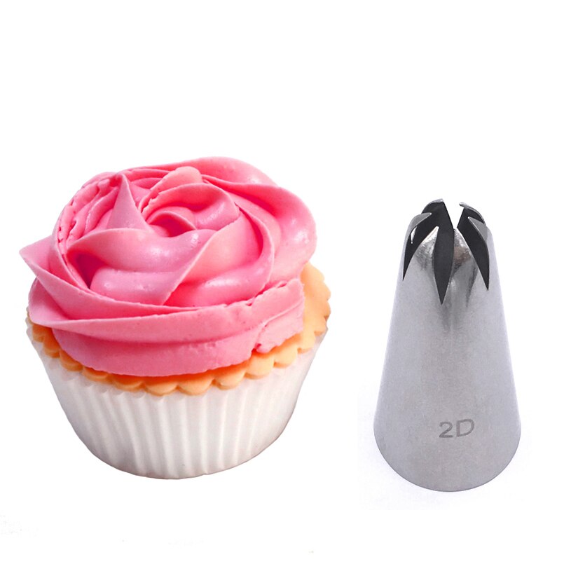 2D # Bloem Tips Rvs Icing Piping Nozzles Cake Decorating Pastry Tip Sets Cupcake Gereedschap Bakvormen