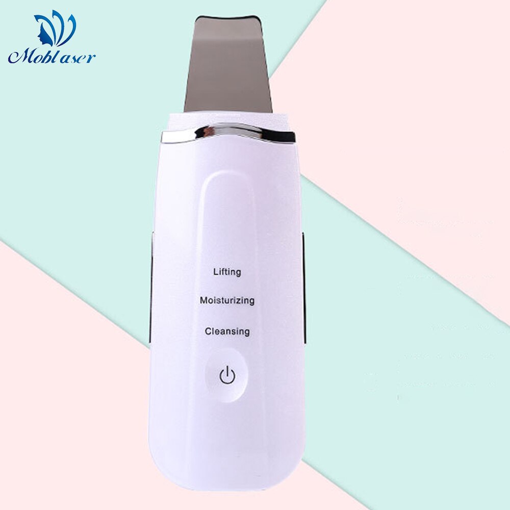 Ultrasonic Face Skin Scrubber Ultrasonic Shovel Peeling Vibration Blackhead Removal Exfoliating Skin Scrubber Galvanic Therapy