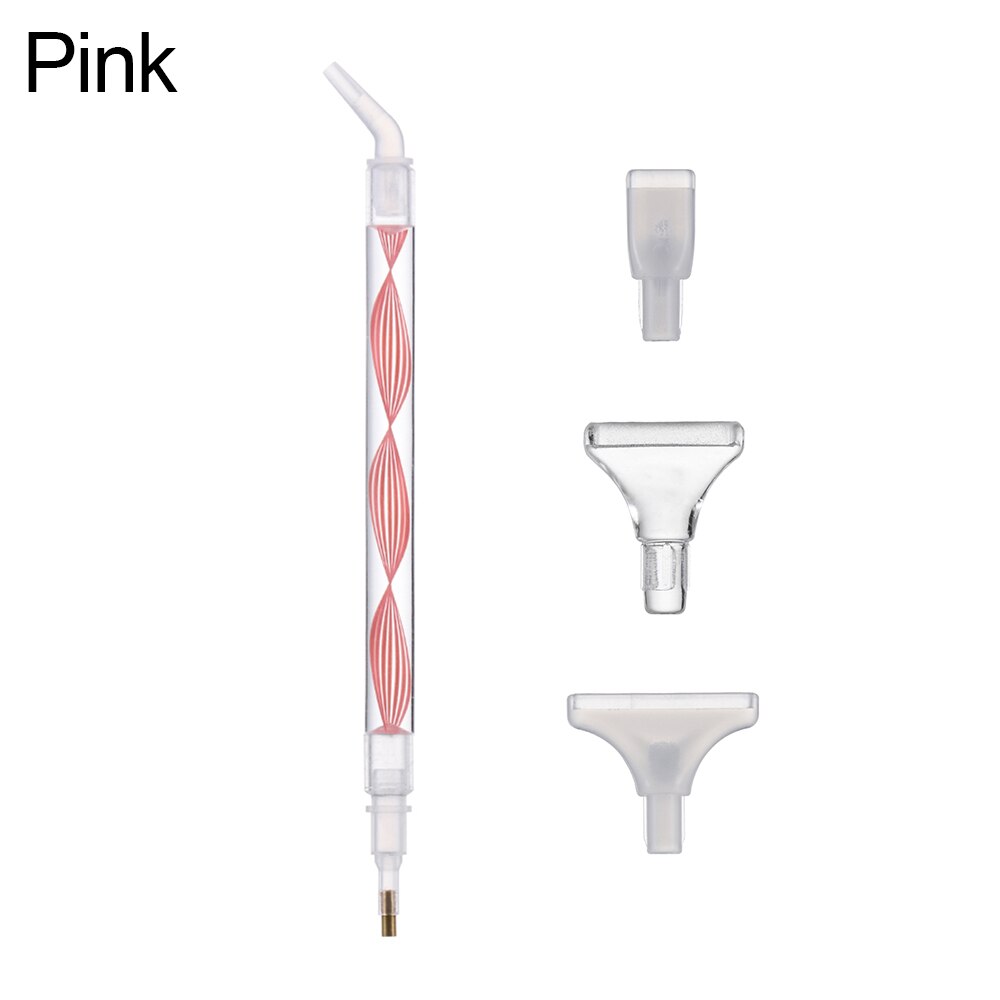 Spiral Flower Resin Point Drill Pens 5D Diamond Painting Pen Cross Stitch Embroidery DIY Craft Art Sewing Accessories: pink
