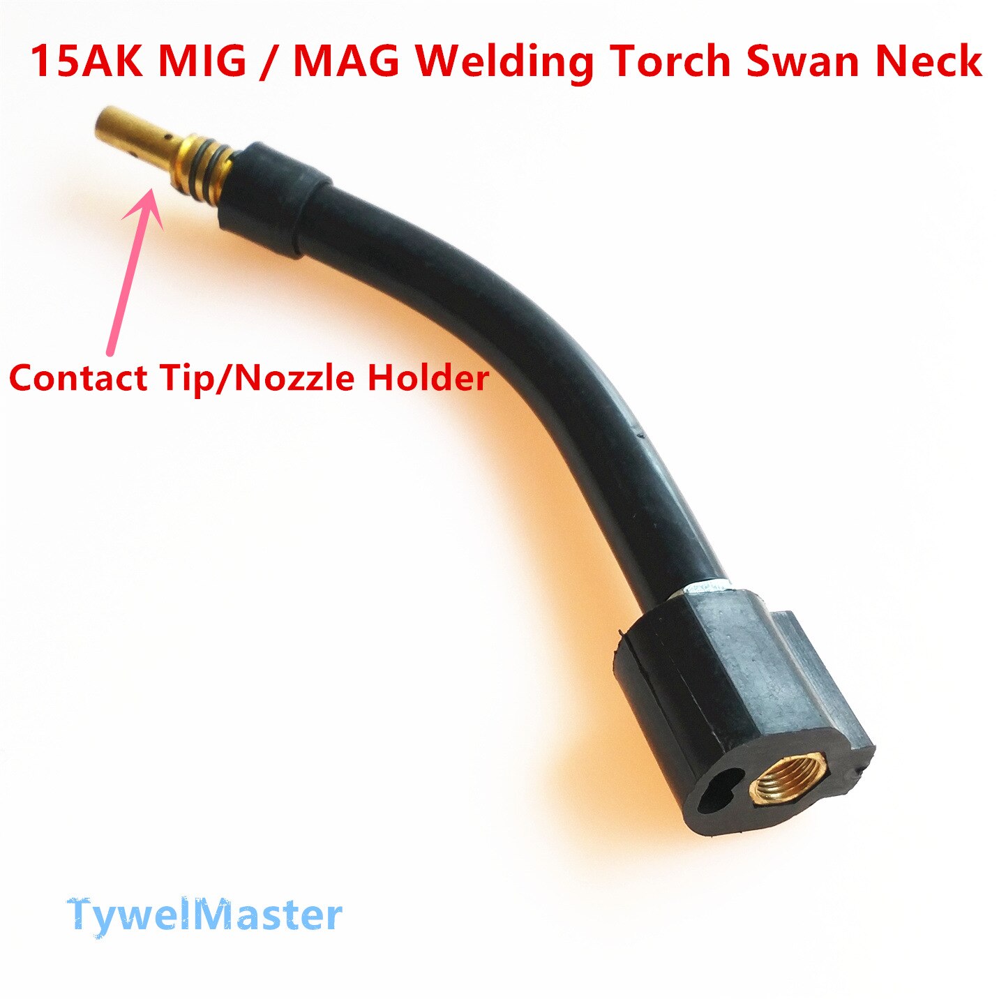 15AK Torch Consumables 5pcs Contact Tip Holder 1pcs Swan Neck Gas Nozzle Holder with Nozzle Spring for MIG Welding Torch