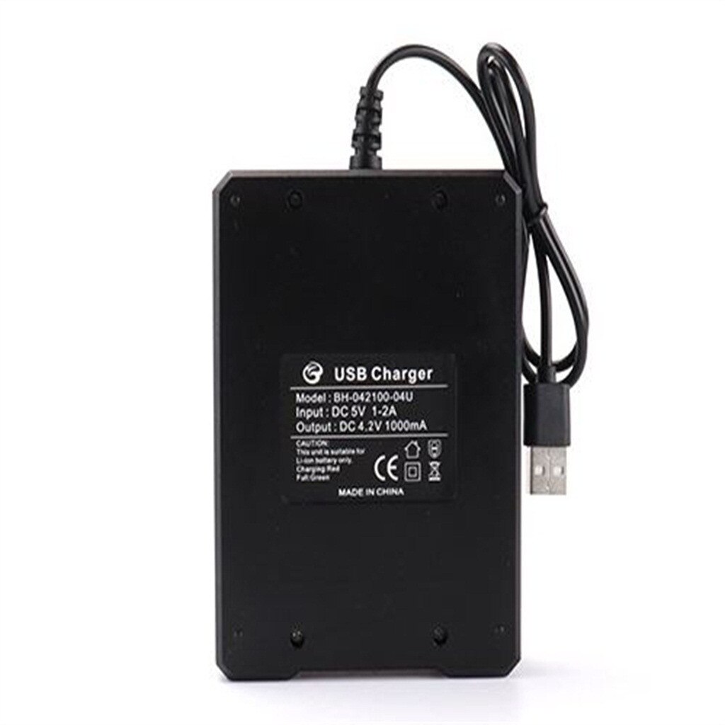 Smart Battery Charger Li-ion battery USB independent charging portable 4 Bay for Rechargeable Batteries 10440 18350 18650 16340